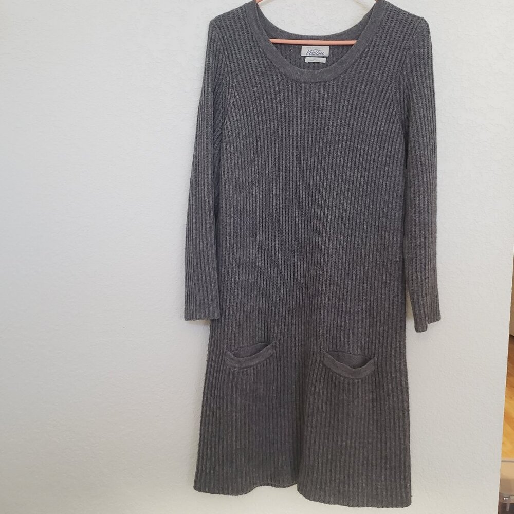 Madewell Gray Sweater Dress With Two Front Pockets